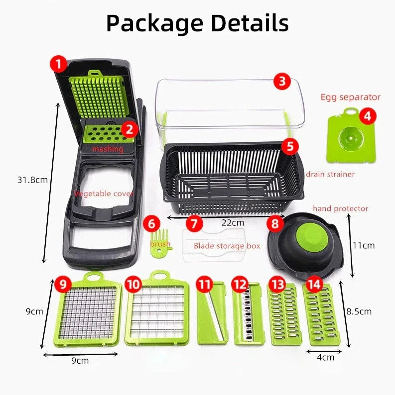 14-in-1 Vegetable Chopper & Mandoline Slicer