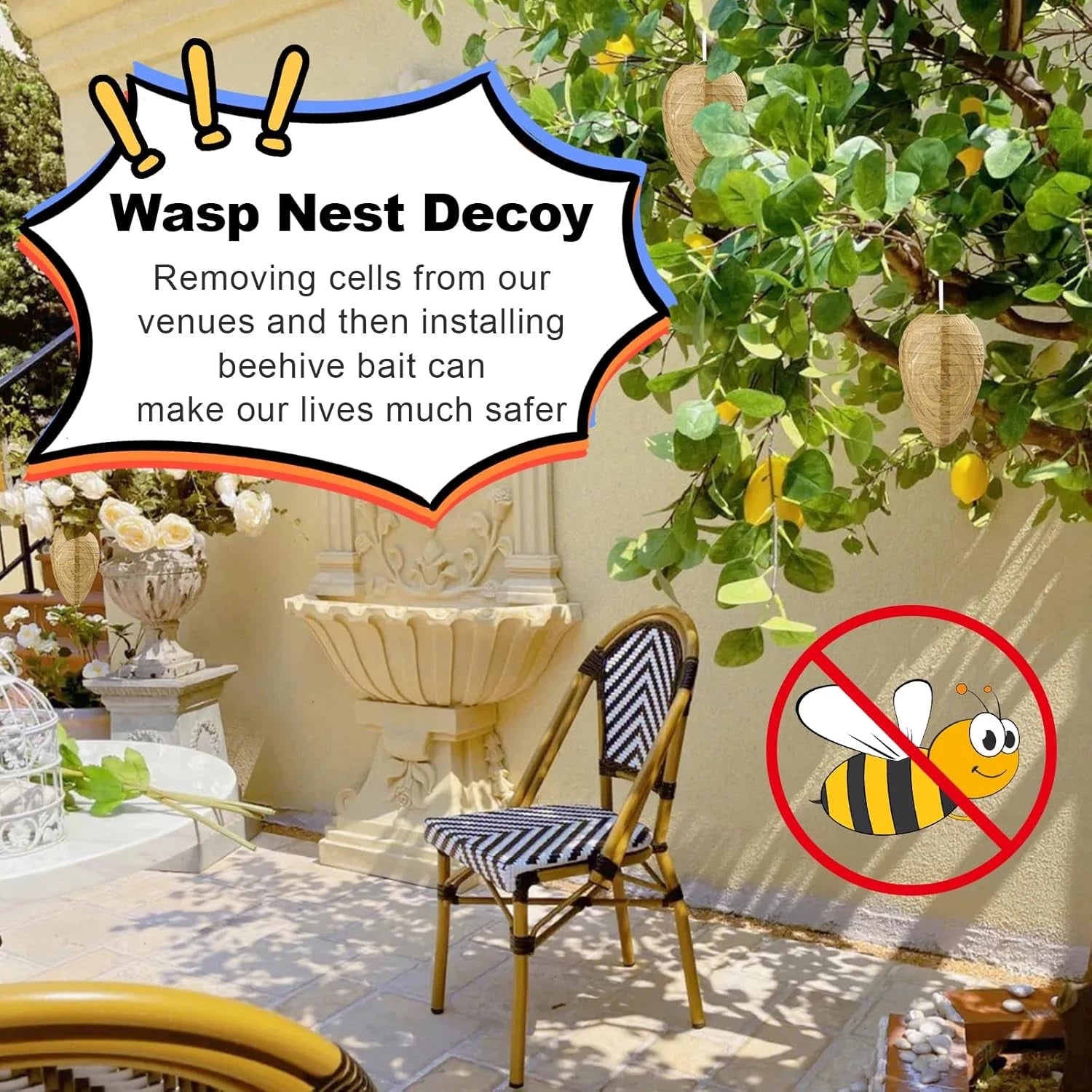 4-Pack Wasp Nest Decoy
