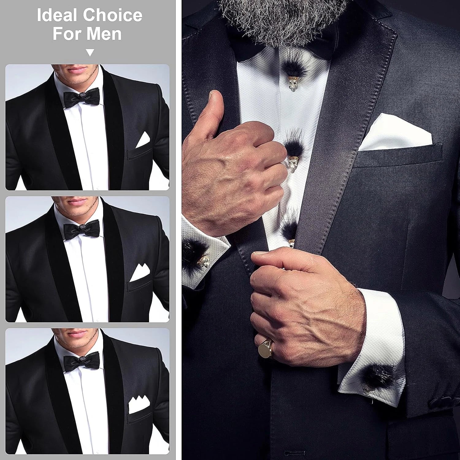 Premium 100% Cotton White Handkerchiefs & Pocket Squares (12-Pack)