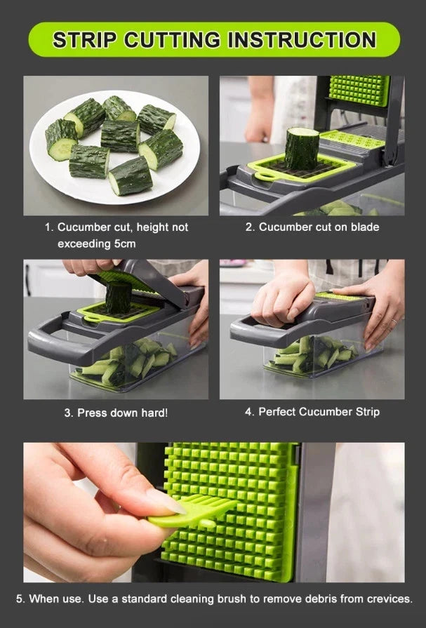 14-in-1 Vegetable Chopper & Mandoline Slicer